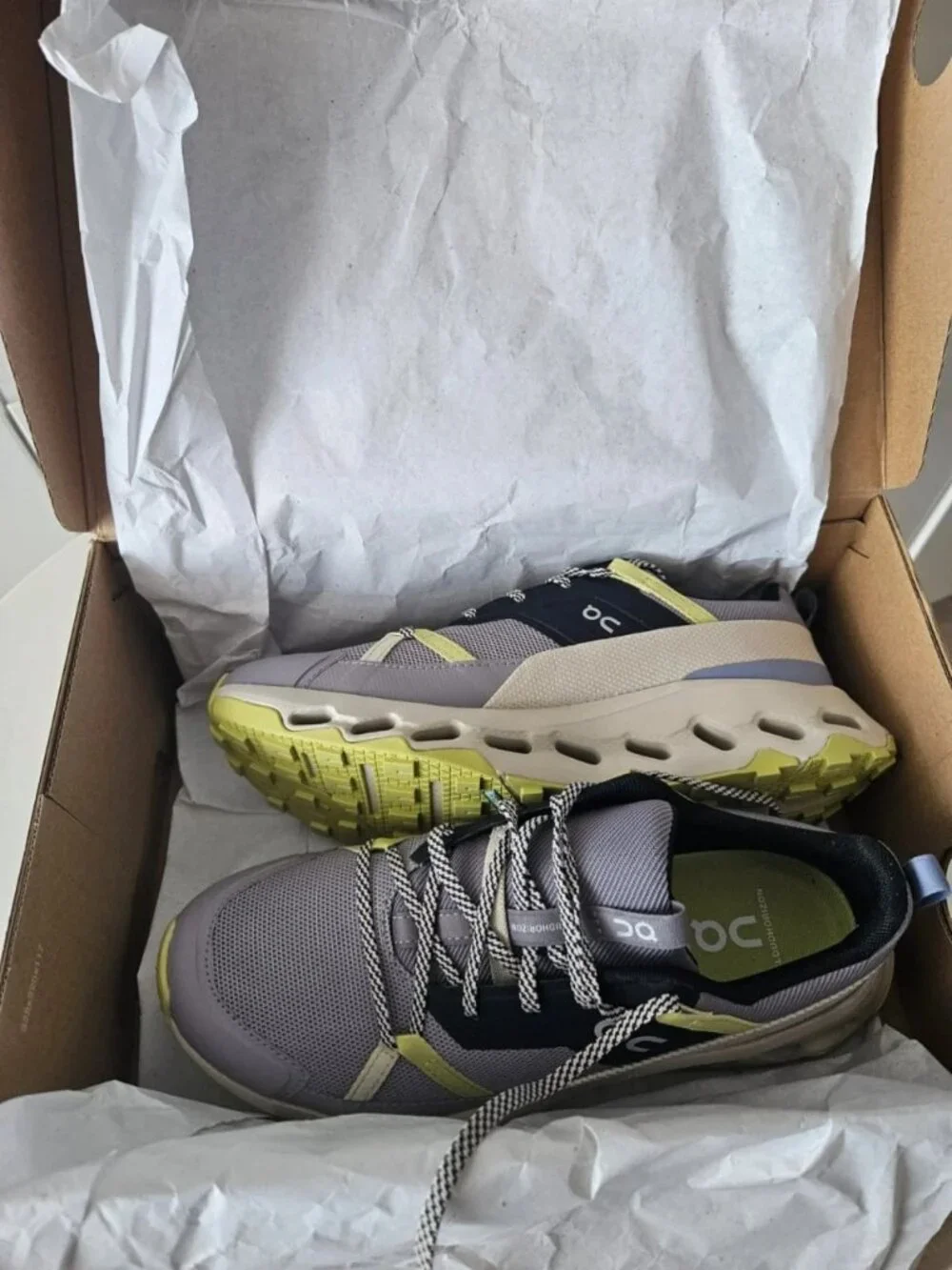 On Cloud Hiking Sneakers Purple Lime Women’s US 8